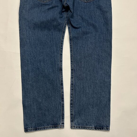 Levis 501 Jeans Mens 36x29 Blue Straight Button Fly 100% Cotton Denim Casual - Picture 9 of 11